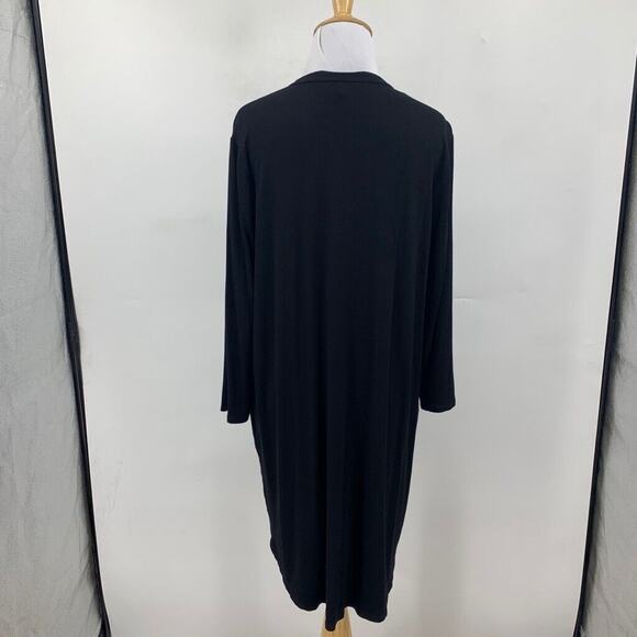 Eileen Fisher Tunic Dress Womens S Small Black Viscose Blend Button Down Pockets - Picture 7 of 12